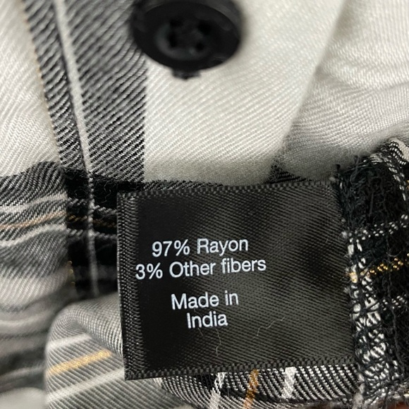 Lane Bryant No-Peek Button-Front Plaid Star Print Top Shirt NWT - Picture 11 of 13